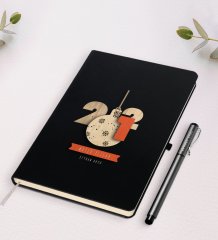 Kişiye Özel 2023 Mutlu Yıllar Siyah Defter ve Kalem Hediye Seti-3