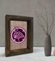 BK Gift Flamingo Tasarımlı Dekoratif Doğal Masif Ahşap Çerçeve 15x20cm-1