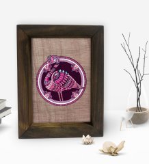 BK Gift Flamingo Tasarımlı Dekoratif Doğal Masif Ahşap Çerçeve 15x20cm-1