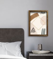 BK Gift Otel Odası Konseptli Doğal Masif Ahşap Çerçeveli Tablo 30x40cm-28