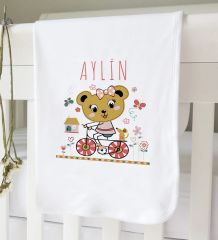 BK Kids Kişiye Özel 10 Parça Beyaz Hastane Çıkışı Battaniye ve Yastık Hediye Seti, Yeni Doğan Bebek Giyim Hediyesi-4