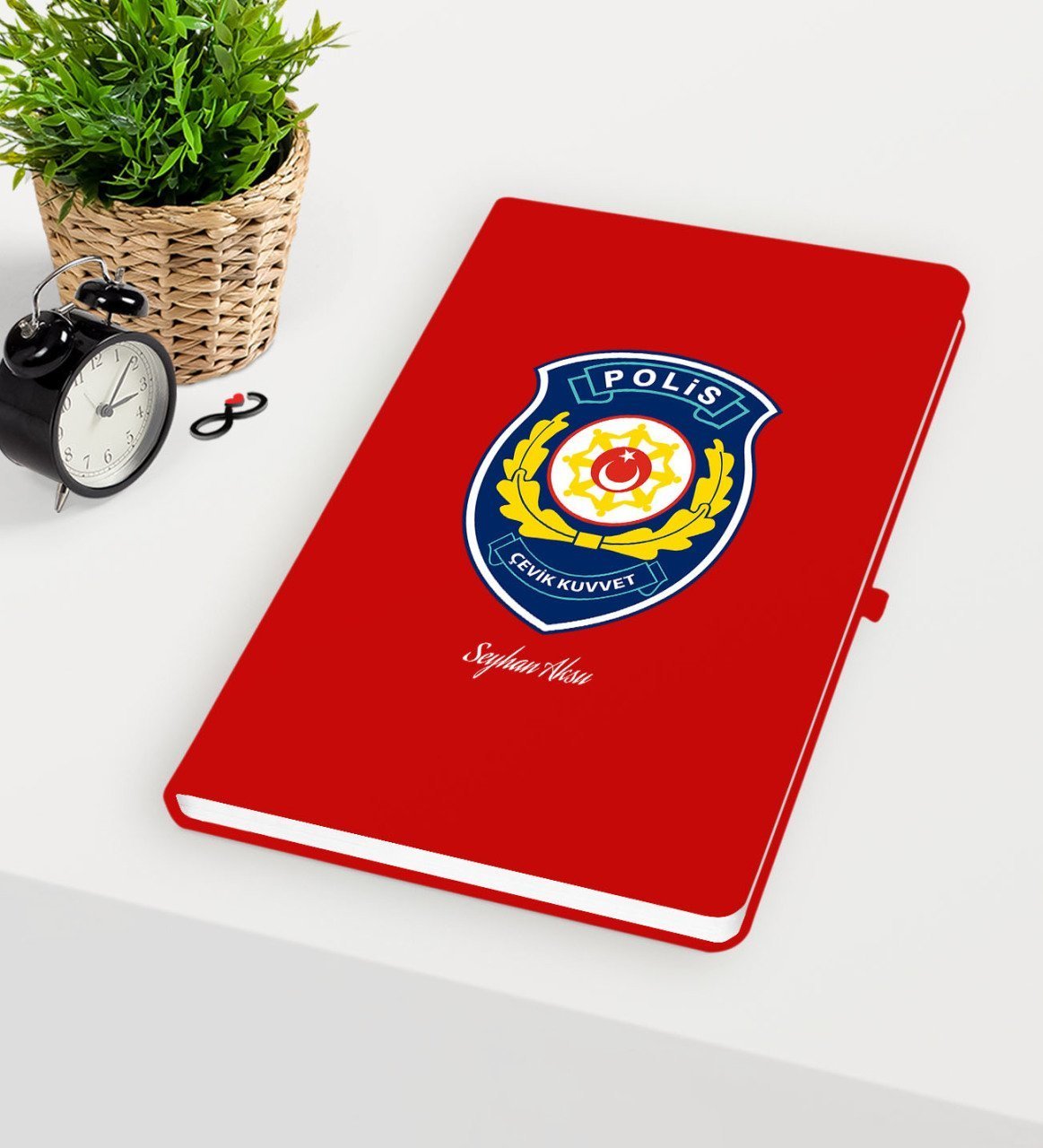 Kişiye Özel Polis Çevik Kuvvet Temalı Kırmızı Defter