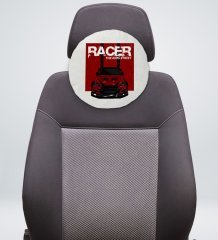 BK Gift Racer Tasarımlı Yuvarlak Araç Koltuk Yastığı-1