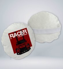 BK Gift Racer Tasarımlı Yuvarlak Araç Koltuk Yastığı-1