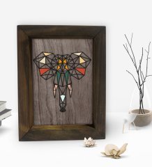 BK Gift Fil Tasarımlı Dekoratif Doğal Masif Ahşap Çerçeve 15x20cm-1