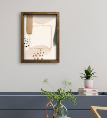 BK Gift Otel Odası Konseptli Doğal Masif Ahşap Çerçeveli Tablo 30x40cm-27
