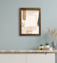 BK Gift Otel Odası Konseptli Doğal Masif Ahşap Çerçeveli Tablo 30x40cm-27