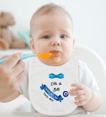 BK Kids Kişiye Özel Sünnet Tasarımlı Bebek Body Zıbın ve Mama Önlüğü Hediye Seti - Model 1