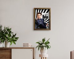 Kişiye Özel Godfather Baba Karikatürlü Doğal Masif Ahşap Çerçeveli Tablo 45x65cm-20