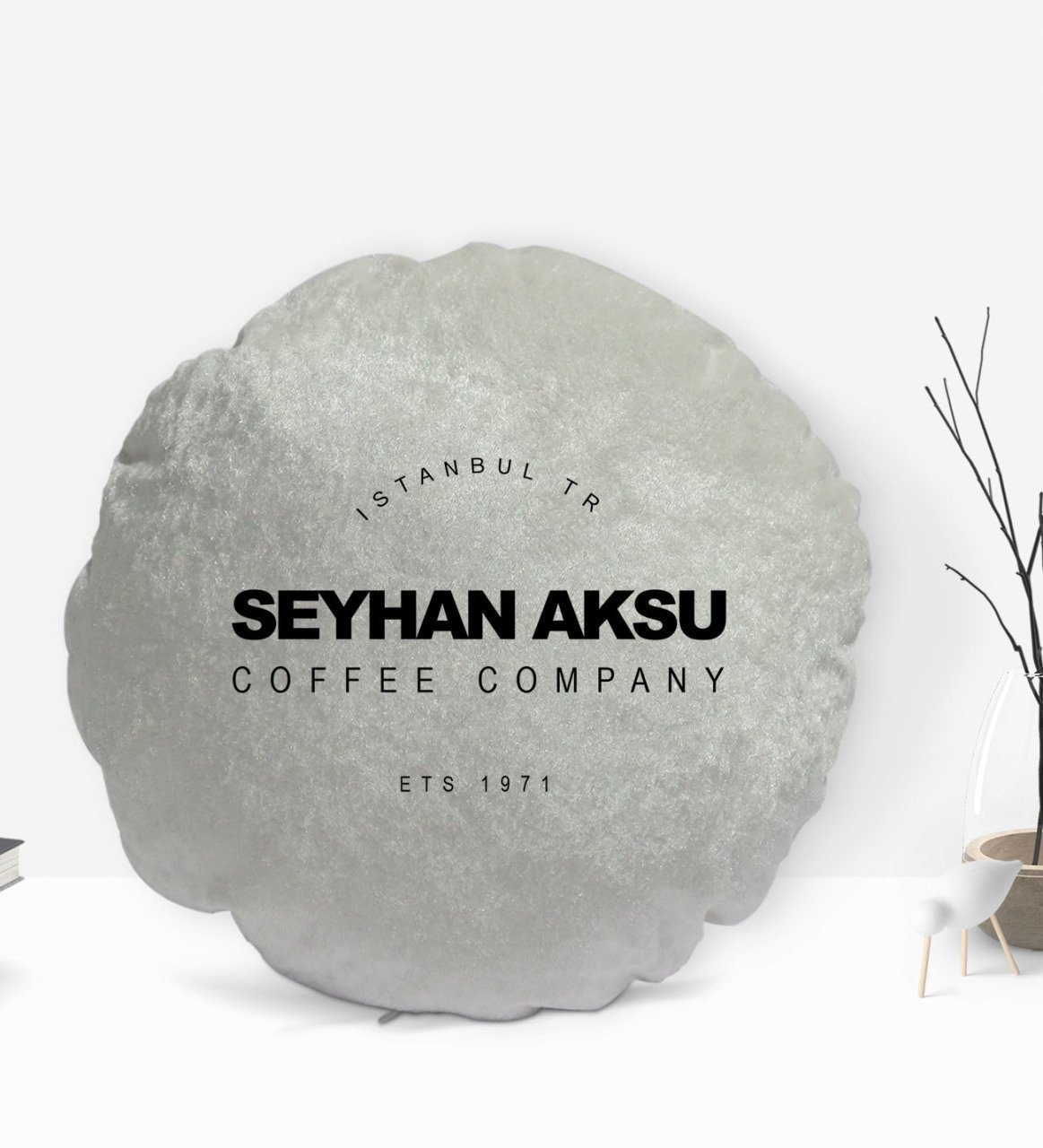 Kişiye Özel İsimli Coffee Company Tasarımlı Dekoratif Kırlent Yastık-1