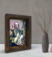 BK Gift Erkin Baba Tasarımlı Dekoratif Doğal Masif Ahşap Çerçeve 15x20cm-3