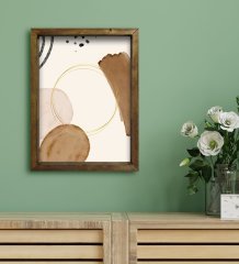 BK Gift Otel Odası Konseptli Doğal Masif Ahşap Çerçeveli Tablo 30x40cm-26