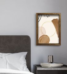 BK Gift Otel Odası Konseptli Doğal Masif Ahşap Çerçeveli Tablo 30x40cm-26
