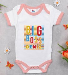 BK Kids Kişiye Özel Pembe Bebek Body Zıbın - Model 112