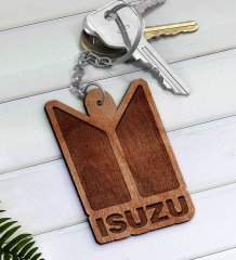 Isuzu Logolu Ahşap Anahtarlık-2