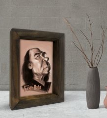 BK Gift Erkin Baba Tasarımlı Dekoratif Doğal Masif Ahşap Çerçeve 15x20cm-2
