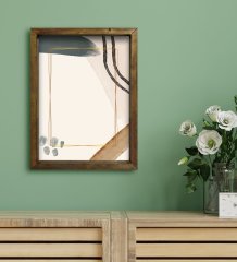 BK Gift Otel Odası Konseptli Doğal Masif Ahşap Çerçeveli Tablo 30x40cm-25