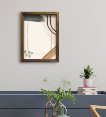 BK Gift Otel Odası Konseptli Doğal Masif Ahşap Çerçeveli Tablo 30x40cm-25
