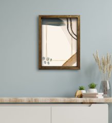BK Gift Otel Odası Konseptli Doğal Masif Ahşap Çerçeveli Tablo 30x40cm-25