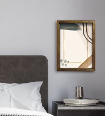 BK Gift Otel Odası Konseptli Doğal Masif Ahşap Çerçeveli Tablo 30x40cm-25