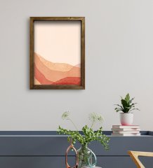 BK Gift Otel Odası Konseptli Doğal Masif Ahşap Çerçeveli Tablo 45x65cm-76