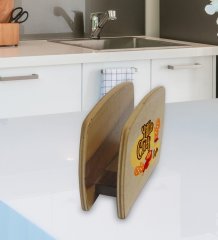 Kişiye Özel Little Chef Tasarımlı Lüks Ahşap Peçetelik-2