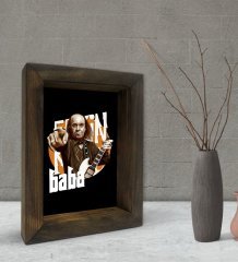 BK Gift Erkin Baba Tasarımlı Dekoratif Doğal Masif Ahşap Çerçeve 15x20cm-1