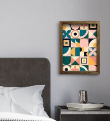 BK Gift Otel Odası Konseptli Doğal Masif Ahşap Çerçeveli Tablo 30x40cm-24