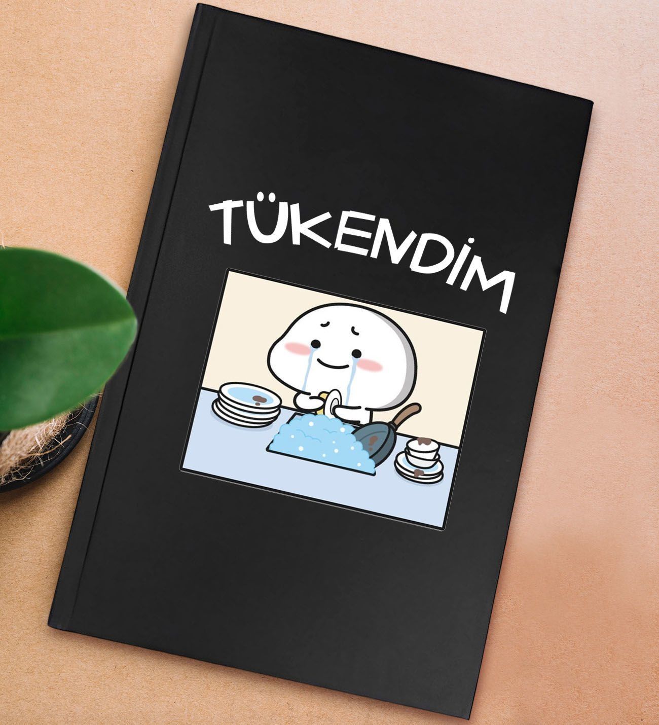 BK Gift Sert Kapaklı Siyah Lastikli Defter , Arkadaşa Hediye, Yeni İş Hediyesi, Doğum Günü Hediyesi-8