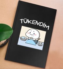 BK Gift Sert Kapaklı Siyah Lastikli Defter , Arkadaşa Hediye, Yeni İş Hediyesi, Doğum Günü Hediyesi-8