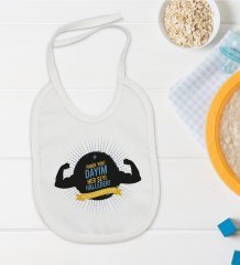 BK Kids Dayım Her Şeyi Halleder Tasarımlı Bebek Mama Önlüğü - Model 1