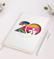 Kişiye Özel 2023 Mutlu Yıllar Beyaz Defter ve Kalem Hediye Seti-11