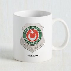 Kişiye Özel Mesleki Gümrükler Muhafaza Personeli Beyaz Kupa Bardak