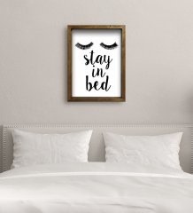 BK Gift Yatak Odası Konseptli Doğal Masif Ahşap Çerçeveli Tablo-102