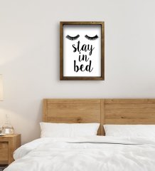 BK Gift Yatak Odası Konseptli Doğal Masif Ahşap Çerçeveli Tablo-102