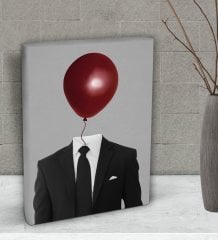 BK Gift Balloon Man Tasarımlı Dekoratif Mini Kanvas Tablo 15x20cm-1