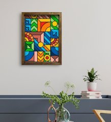 BK Gift Otel Odası Konseptli Doğal Masif Ahşap Çerçeveli Tablo 30x40cm-23