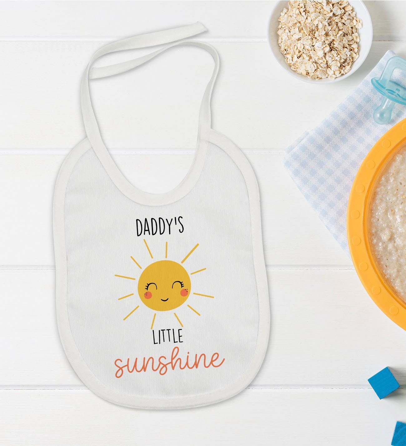 BK Kids Daddy's Little Sunshine Tasarımlı Bebek Mama Önlüğü - Model 1