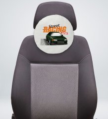 BK Gift Street Racing Tasarımlı Yuvarlak Araç Koltuk Yastığı-1