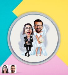 Kişiye Özel Sevgililer Karikatürlü Dev Boy Haribo Minis Kovası (10gx100adet) Model 16