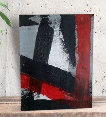 BK Gift Back To Black Tasarımlı Dekoratif Mini Kanvas Tablo 15x20cm-1