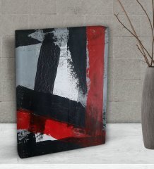 BK Gift Back To Black Tasarımlı Dekoratif Mini Kanvas Tablo 15x20cm-1