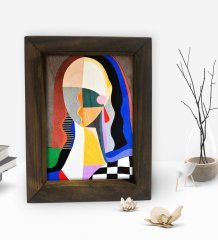 BK Gift Dear Mona Tasarımlı Dekoratif Doğal Masif Ahşap Çerçeve 15x20cm-1