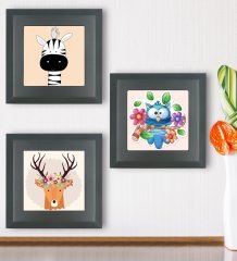 BK Gift 3’lü Ahşap Çerçeveli Taş Duvar Dekoru-11
