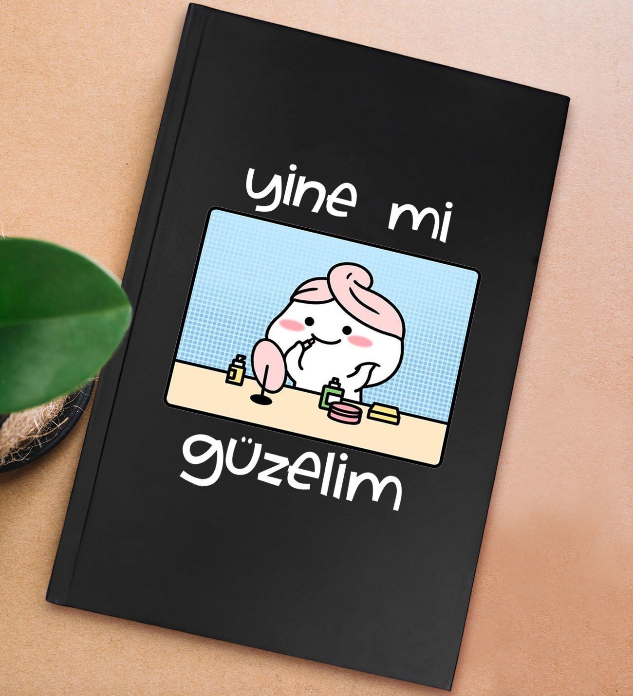 BK Gift Sert Kapaklı Siyah Lastikli Defter , Arkadaşa Hediye, Yeni İş Hediyesi, Doğum Günü Hediyesi-6
