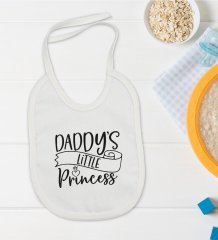 BK Kids Daddy's Little Princess Tasarımlı Bebek Mama Önlüğü - Model 1