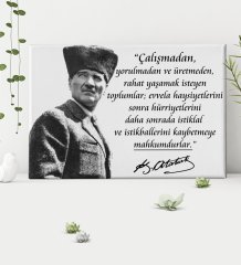BK Gift Atatürk Tasarımlı Kanvas Tablo 30x50cm-52