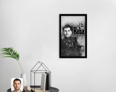 Kişiye Özel Godfather Baba Karikatürlü Dekoratif Ahşap Siyah Çerçeveli Tablo-22