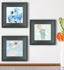 BK Gift 3’lü Ahşap Çerçeveli Taş Duvar Dekoru-10