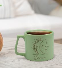 BK Gift Kişiye Özel İsimli Pastel Yeşil Middle Kupa Bardak, Arkadaşa Hediye, Ev Hediyesi, Doğum Günü Hediyesi, Ofis Hediyesi-8